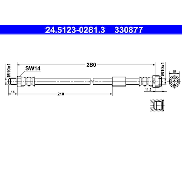 Brzdová hadice ATE 24.5123-0281.3