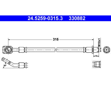 Brzdová hadice ATE 24.5259-0315.3