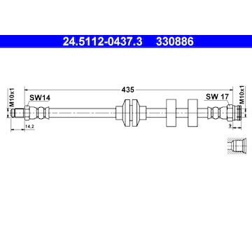 Brzdová hadice ATE 24.5112-0437.3