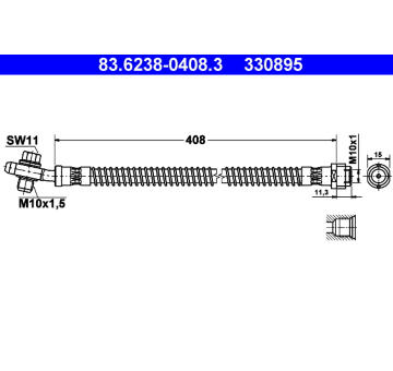 Brzdová hadice ATE 83.6238-0408.3