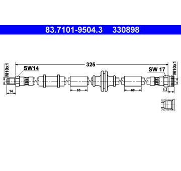 Brzdová hadice ATE 83.7101-9504.3