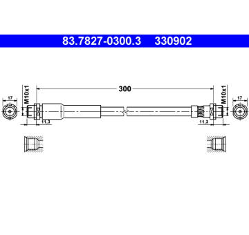 Brzdová hadice ATE 83.7827-0300.3