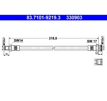 Brzdová hadice ATE 83.7101-9219.3
