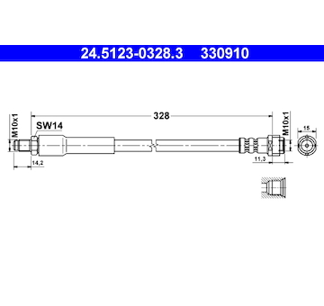 Brzdová hadice ATE 24.5123-0328.3