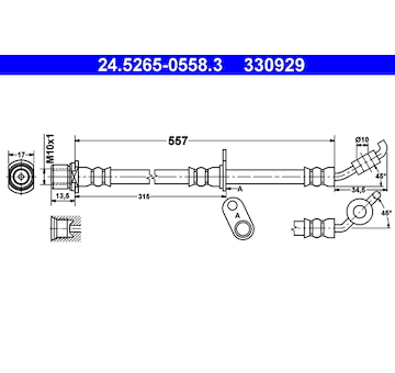 Brzdová hadice ATE 24.5265-0558.3