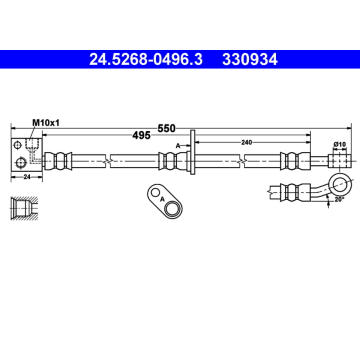 Brzdová hadice ATE 24.5268-0496.3