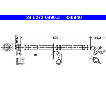 Brzdová hadice ATE 24.5273-0490.3