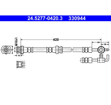 Brzdová hadice ATE 24.5277-0420.3