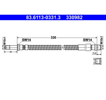 Brzdová hadice ATE 83.6113-0331.3