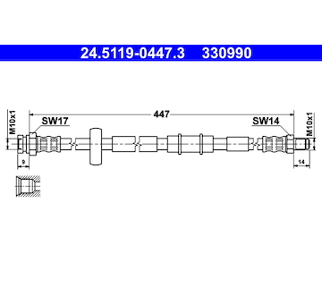 Brzdová hadice ATE 24.5119-0447.3