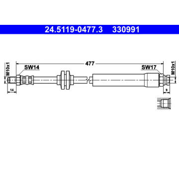 Brzdová hadice ATE 24.5119-0477.3