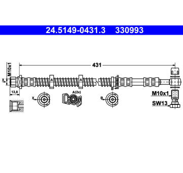 Brzdová hadice ATE 24.5149-0431.3