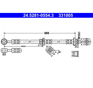 Brzdová hadice ATE 24.5281-0554.3