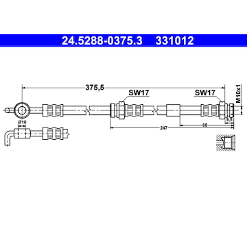 Brzdová hadice ATE 24.5288-0375.3