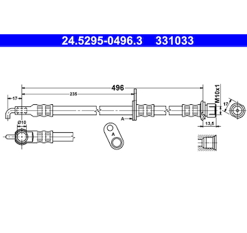 Brzdová hadice ATE 24.5295-0496.3
