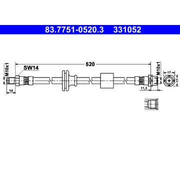 Brzdová hadice ATE 83.7751-0520.3