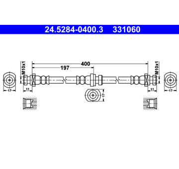 Brzdová hadice ATE 24.5284-0400.3