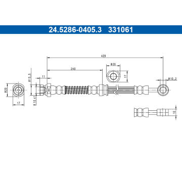 Brzdová hadice ATE 24.5286-0405.3