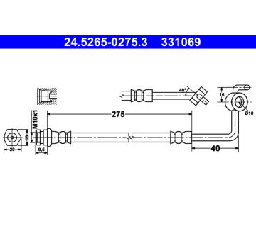 Brzdová hadice ATE 24.5265-0275.3
