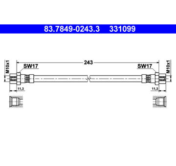 Brzdová hadice ATE 83.7849-0243.3