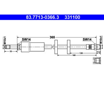 Brzdová hadice ATE 83.7713-0366.3