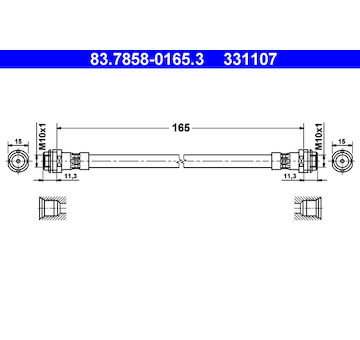Brzdová hadice ATE 83.7858-0165.3
