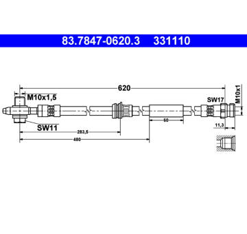 Brzdová hadice ATE 83.7847-0620.3