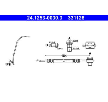 Brzdová hadice ATE 24.1253-0030.3