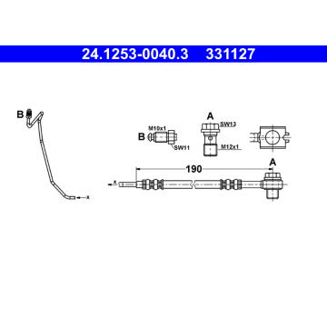 Brzdová hadice ATE 24.1253-0040.3