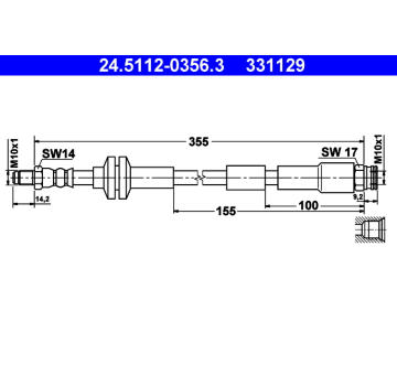 Brzdová hadice ATE 24.5112-0356.3