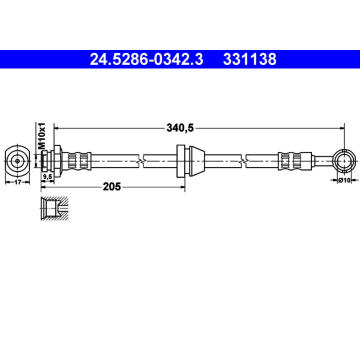 Brzdová hadice ATE 24.5286-0342.3