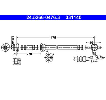 Brzdová hadice ATE 24.5266-0476.3