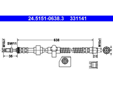 Brzdová hadice ATE 24.5151-0638.3