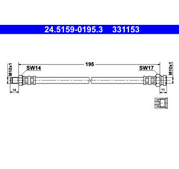 Brzdová hadice ATE 24.5159-0195.3