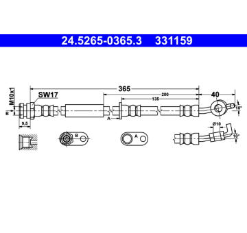 Brzdová hadice ATE 24.5265-0365.3