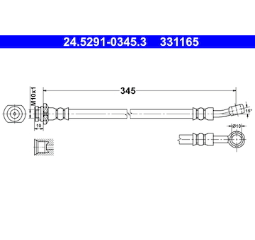 Brzdová hadice ATE 24.5291-0345.3