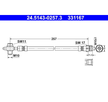 Brzdová hadice ATE 24.5143-0257.3