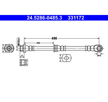 Brzdová hadice ATE 24.5286-0485.3