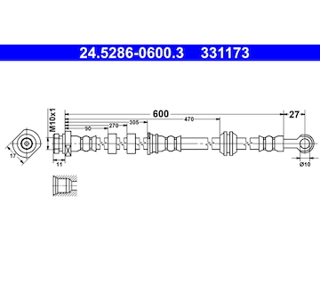 Brzdová hadice ATE 24.5286-0600.3