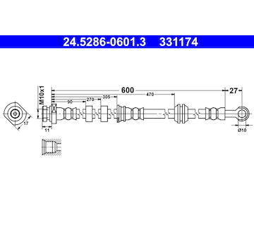 Brzdová hadice ATE 24.5286-0601.3
