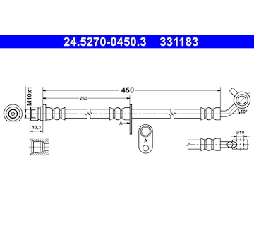 Brzdová hadice ATE 24.5270-0450.3