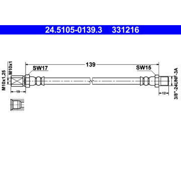 Brzdová hadice ATE 24.5105-0139.3