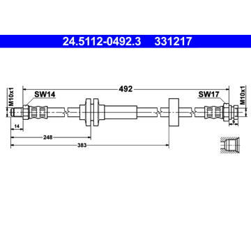 Brzdová hadice ATE 24.5112-0492.3