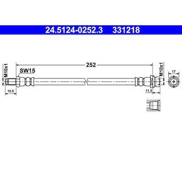Brzdová hadice ATE 24.5124-0252.3
