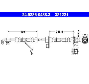 Brzdová hadice ATE 24.5286-0488.3
