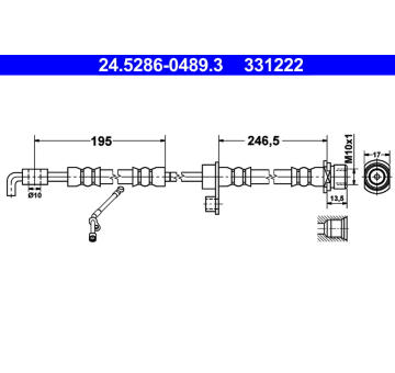 Brzdová hadice ATE 24.5286-0489.3