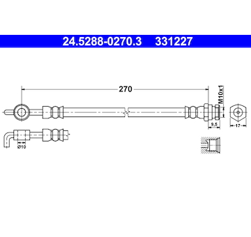 Brzdová hadice ATE 24.5288-0270.3