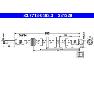 Brzdová hadice ATE 83.7713-0483.3