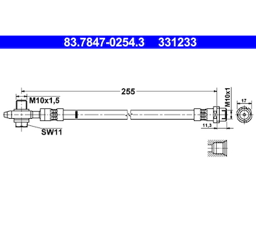 Brzdová hadice ATE 83.7847-0254.3