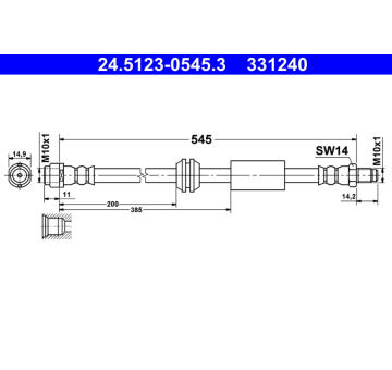 Brzdová hadice ATE 24.5123-0545.3